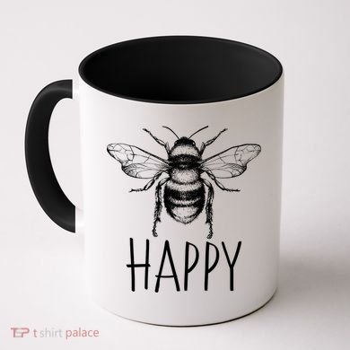 Cute Vintage Bee Happy Coffee Mug