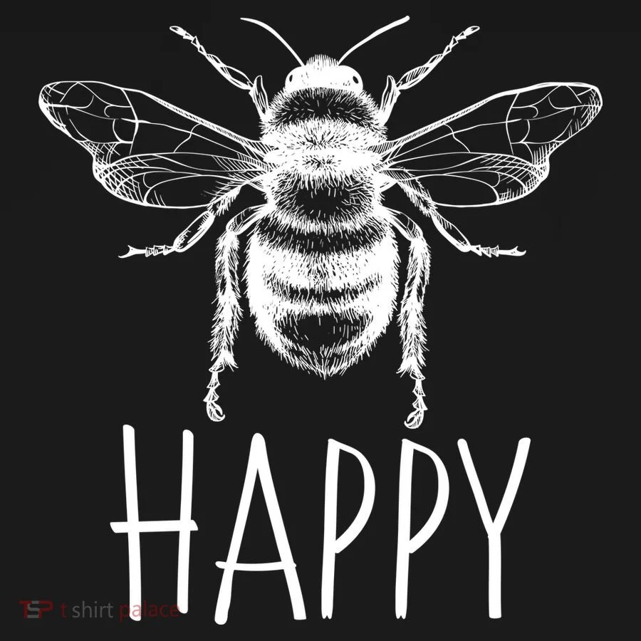 Cute Vintage Bee Happy Women's Hoodie