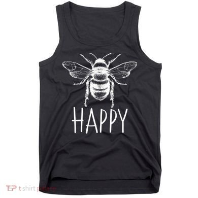 Cute Vintage Bee Happy Tank Top