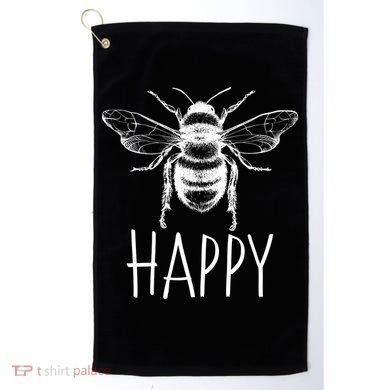 Cute Vintage Bee Happy Golf Towel