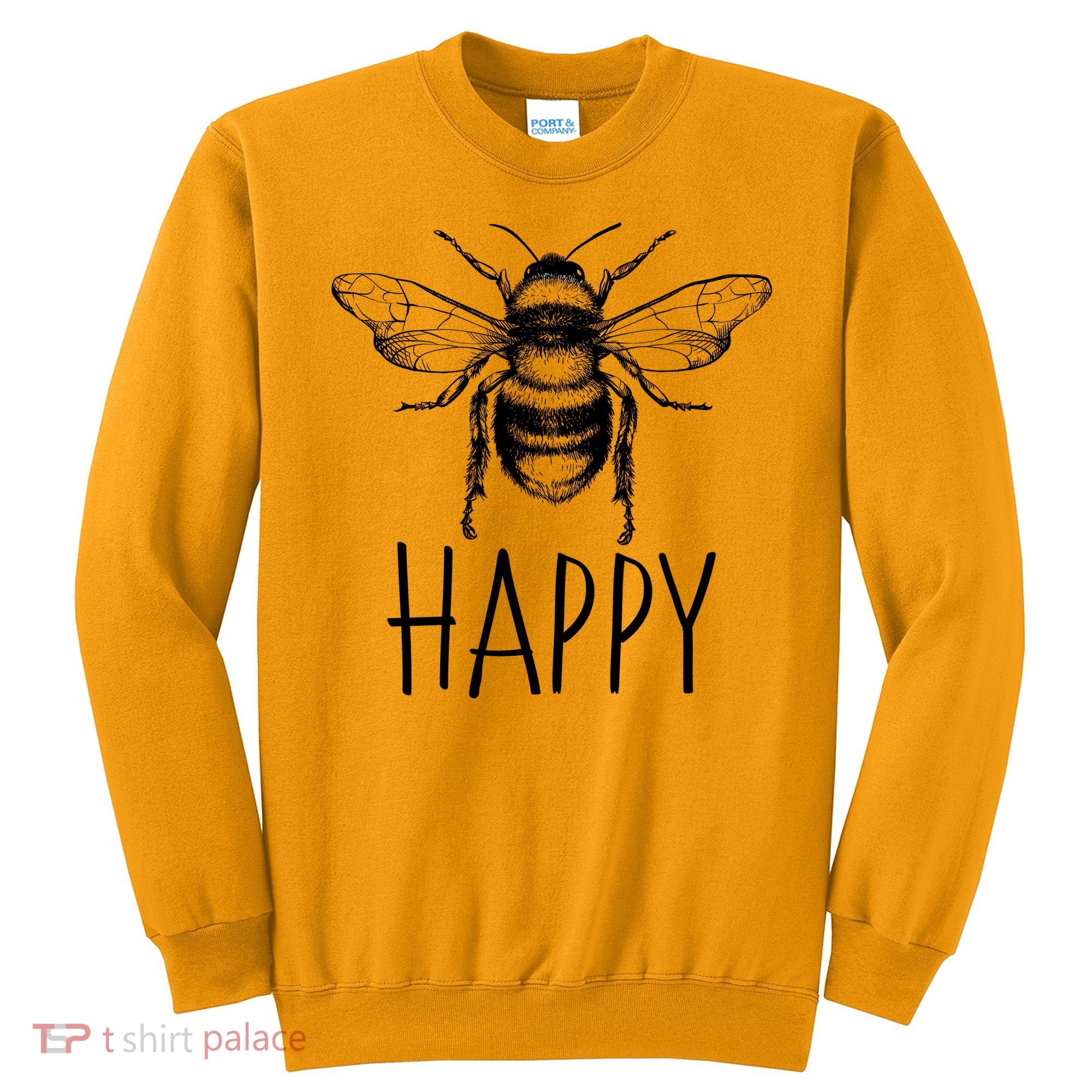 Cute Vintage Bee Happy Sweatshirt
