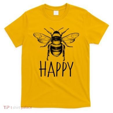 Cute Vintage Bee Happy T-Shirt