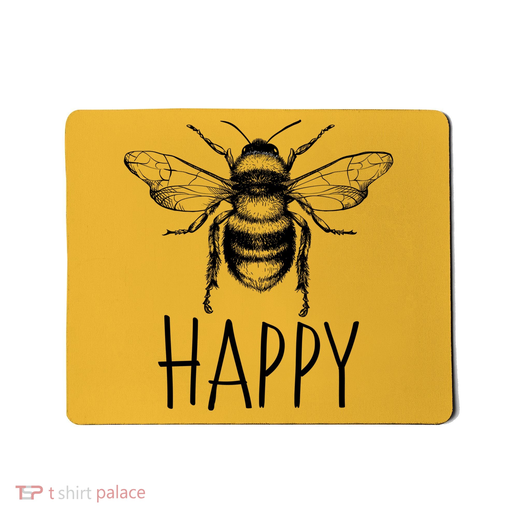 Cute Vintage Bee Happy Mousepad