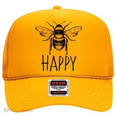 Cute Vintage Bee Happy Hat