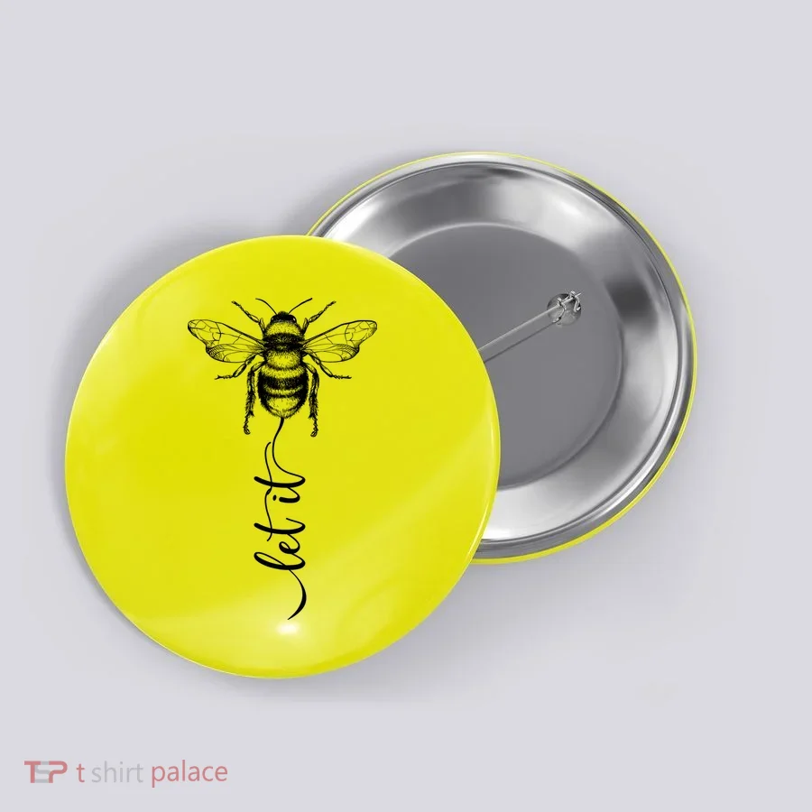 Cute Vintage Let It Bee Button
