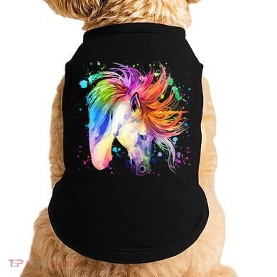 Cute Watercolor Rainbow Unicorn Doggie Tank