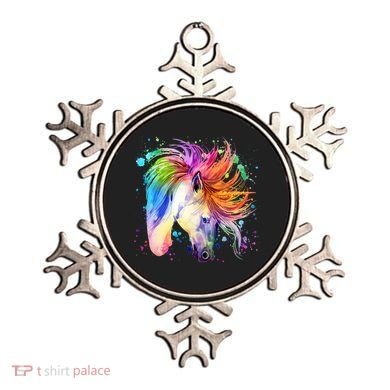 Cute Watercolor Rainbow Unicorn Ornament