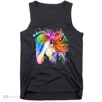 Cute Watercolor Rainbow Unicorn Tank Top