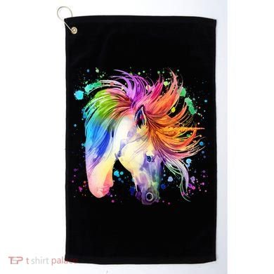 Cute Watercolor Rainbow Unicorn Golf Towel