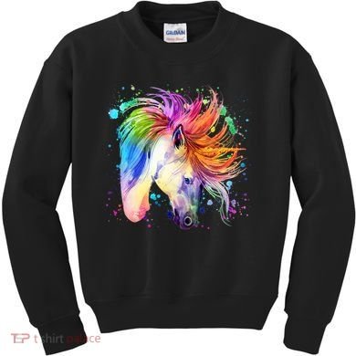 Cute Watercolor Rainbow Unicorn Kids Sweatshirt