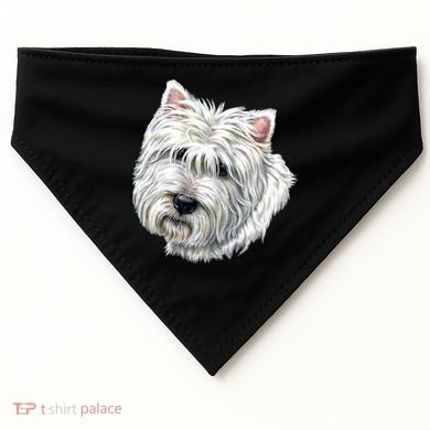 Cute Westie Dog USA-Made Doggie Bandana