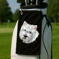 Cute Westie Dog Golf Towel thumb 2