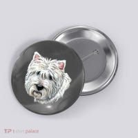 Cute Westie Dog Button thumb 0