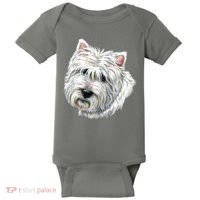 Cute Westie Dog Baby Bodysuit thumb 0