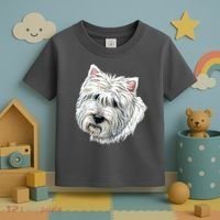 Cute Westie Dog Toddler T-Shirt thumb 3