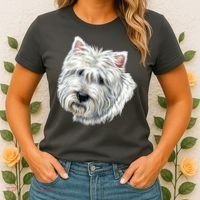 Cute Westie Dog Women's T-Shirt thumb 2