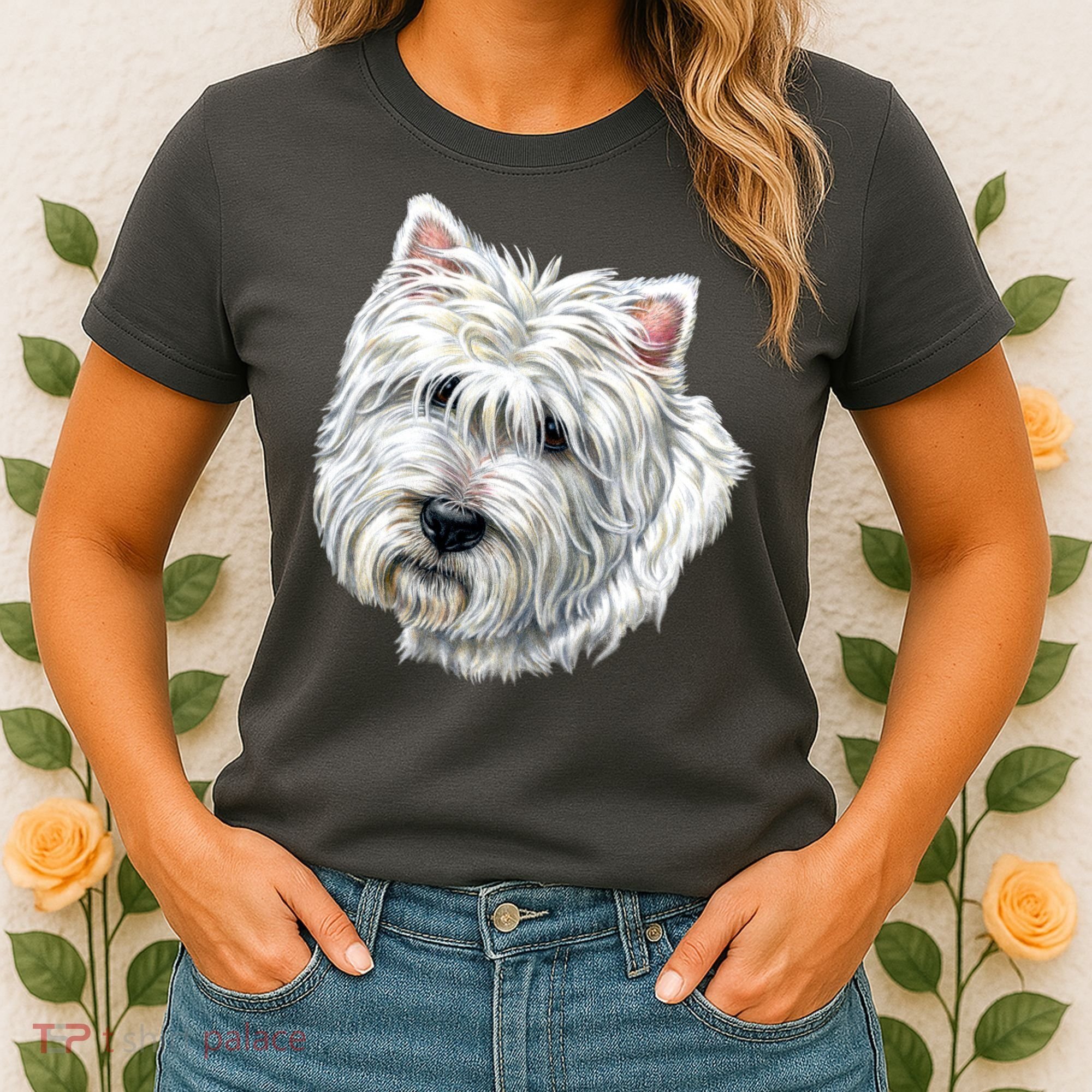 Cute Westie Dog Women's T-Shirt