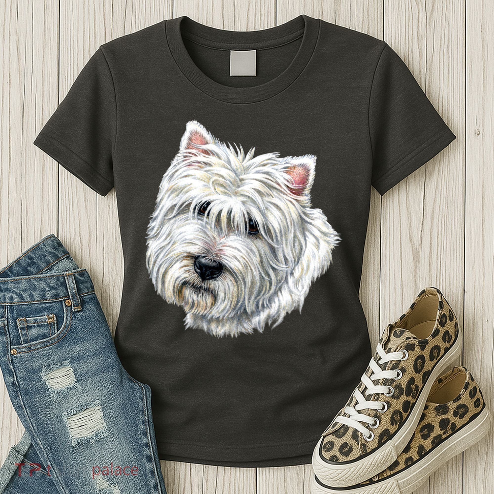 Cute Westie Dog Women's T-Shirt