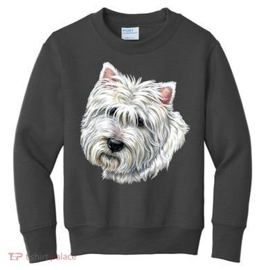 Cute Westie Dog Kids Sweatshirt