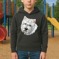 Cute Westie Dog Kids Hoodie thumb 2