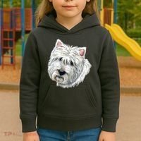 Cute Westie Dog Kids Hoodie thumb 3