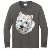 Cute Westie Dog Kids Long Sleeve Shirt thumb 0