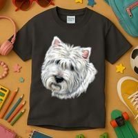 Cute Westie Dog Kids T-Shirt thumb 3
