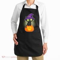 Cute Witch Kitten With Pumpkin Apron thumb 2
