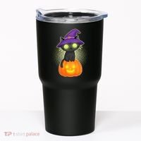Cute Witch Kitten With Pumpkin Tumbler thumb 0