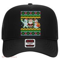 Cute Yeti Santa and Snowman Ugly Sweater Hat thumb 0