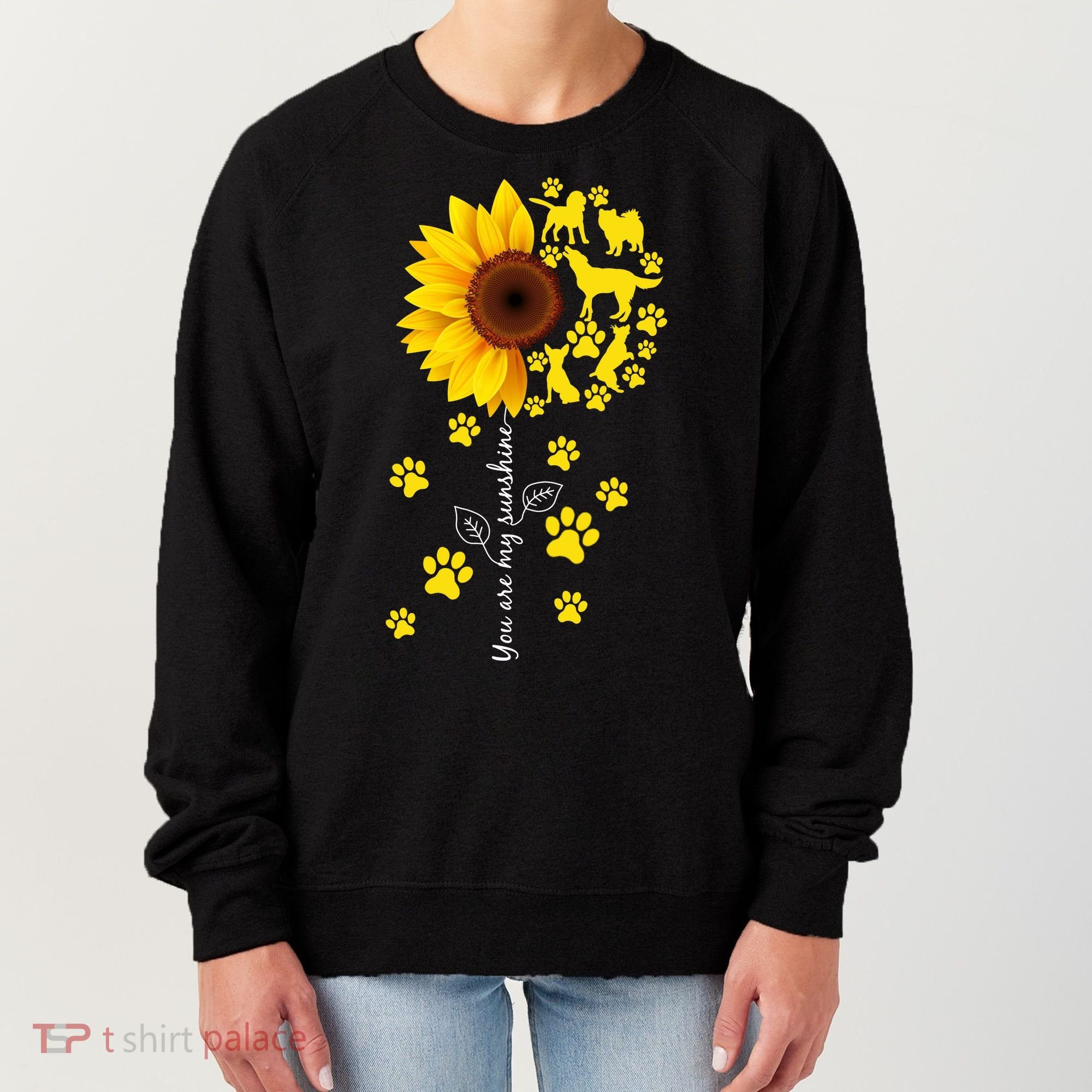 Cute You Are My Sunshine Sunflower Dogs Women's Sweatshirt