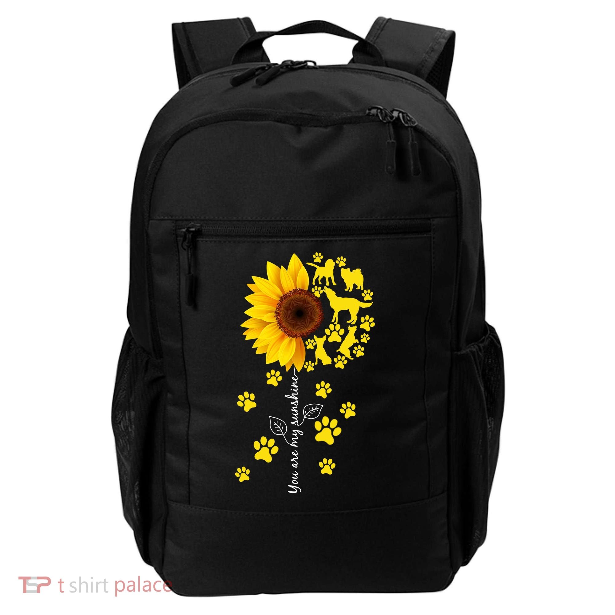 Cute You Are My Sunshine Sunflower Dogs Backpack