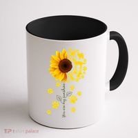 Cute You Are My Sunshine Sunflower Dogs Coffee Mug thumb 1