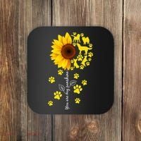Cute You Are My Sunshine Sunflower Dogs Coaster thumb 0