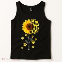 Cute You Are My Sunshine Sunflower Dogs Tank Top thumb 2
