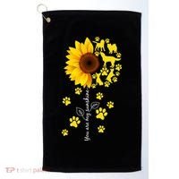 Cute You Are My Sunshine Sunflower Dogs Golf Towel thumb 0