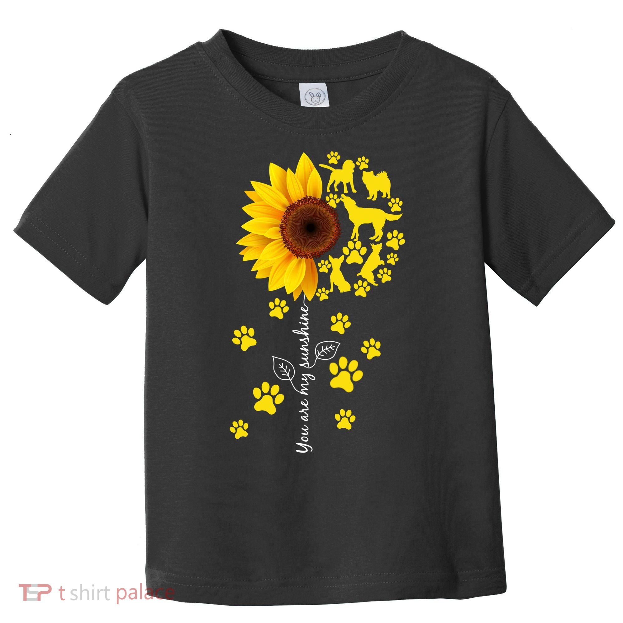 Cute You Are My Sunshine Sunflower Dogs Toddler T-Shirt