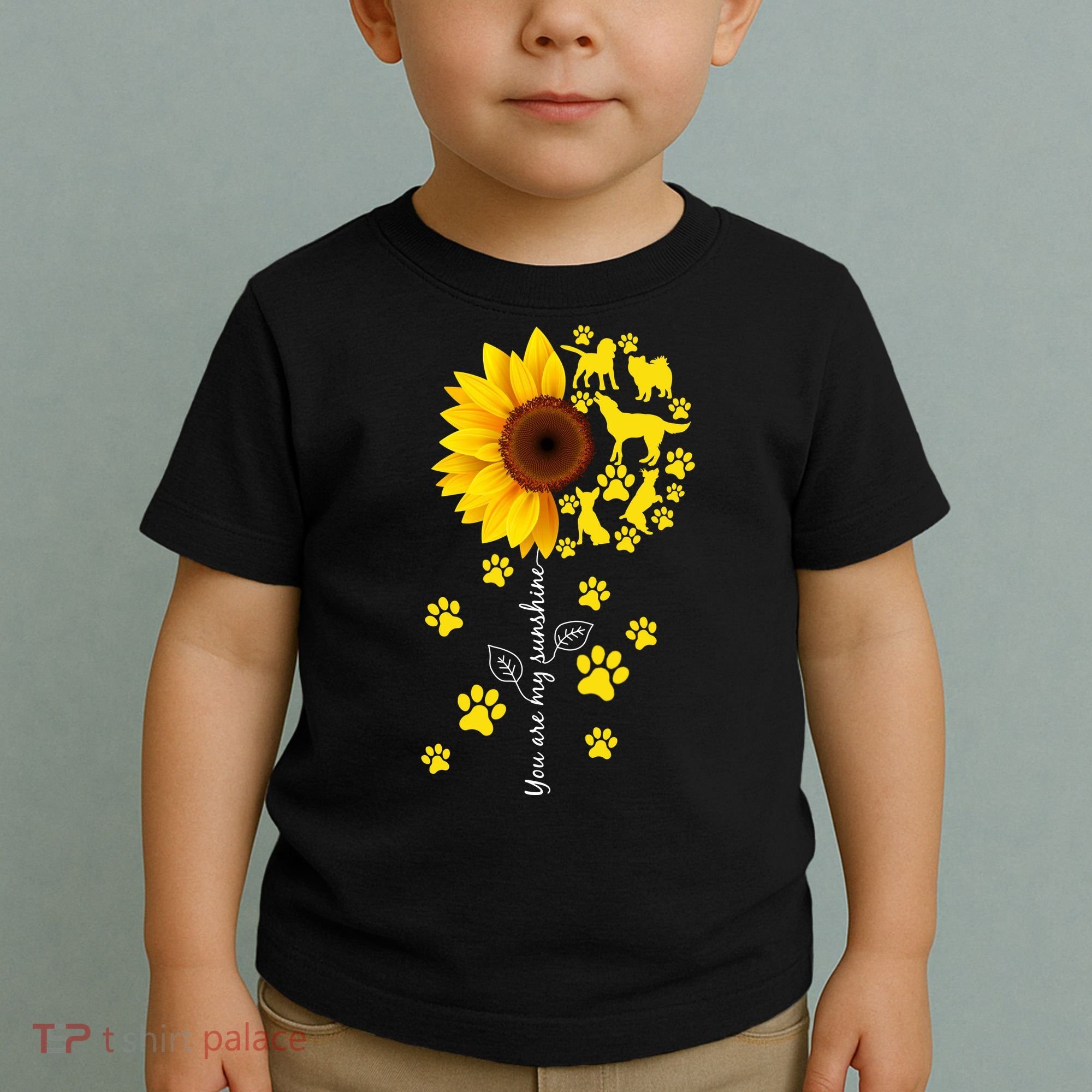 Cute You Are My Sunshine Sunflower Dogs Toddler T-Shirt