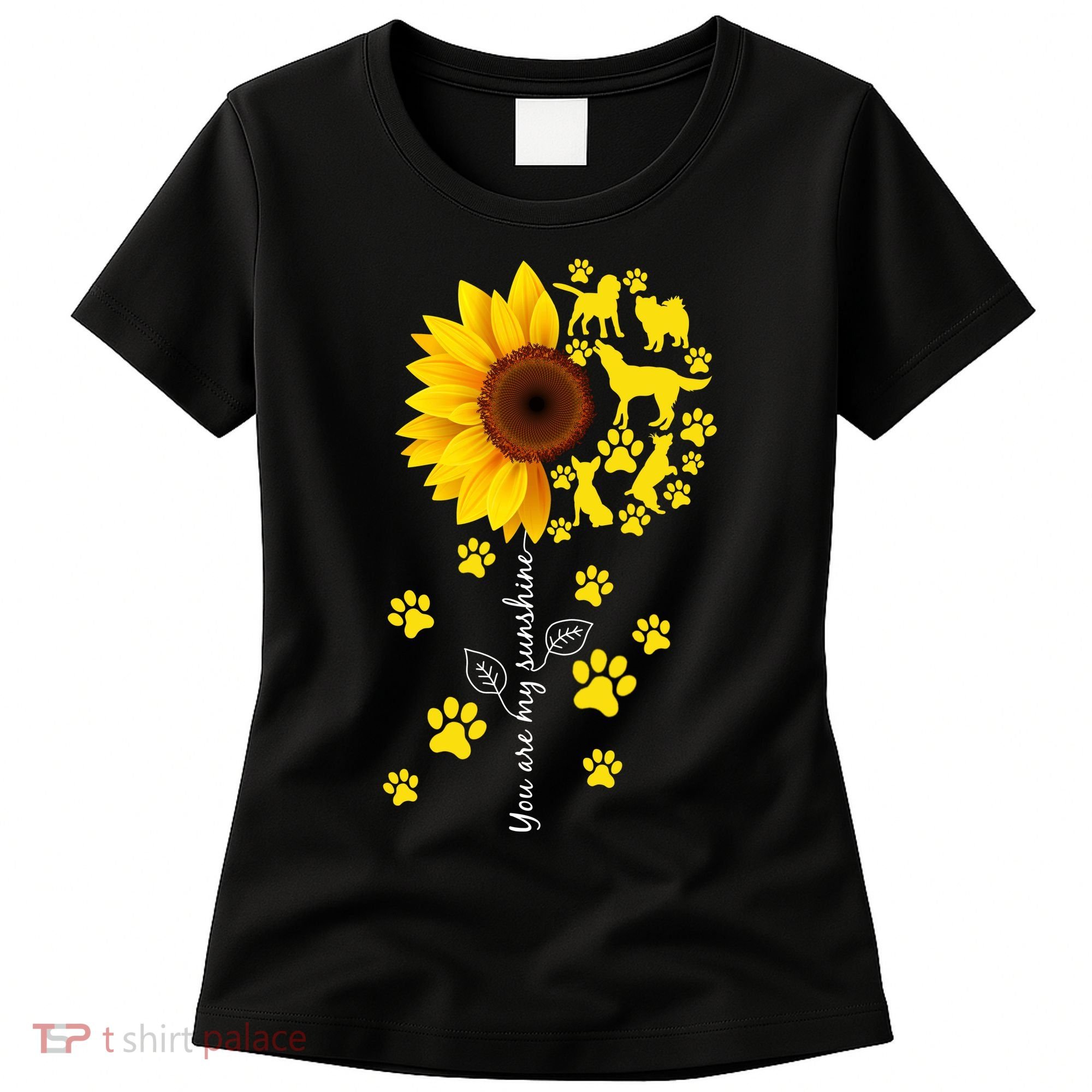 Cute You Are My Sunshine Sunflower Dogs Women's T-Shirt