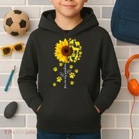 Cute You Are My Sunshine Sunflower Dogs Kids Hoodie thumb 2