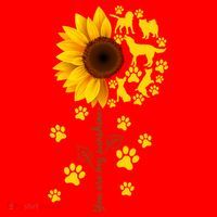 Cute You Are My Sunshine Sunflower Dogs Santa Hat thumb 1