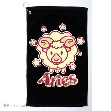 Cute Zodiac Aries Ram Golf Towel