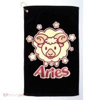 Cute Zodiac Aries Ram Golf Towel thumb 0