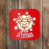 Cute Zodiac Aries Ram Coaster thumb 0