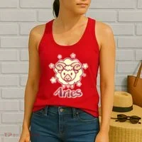 Cute Zodiac Aries Ram Women's Tank Top thumb 2