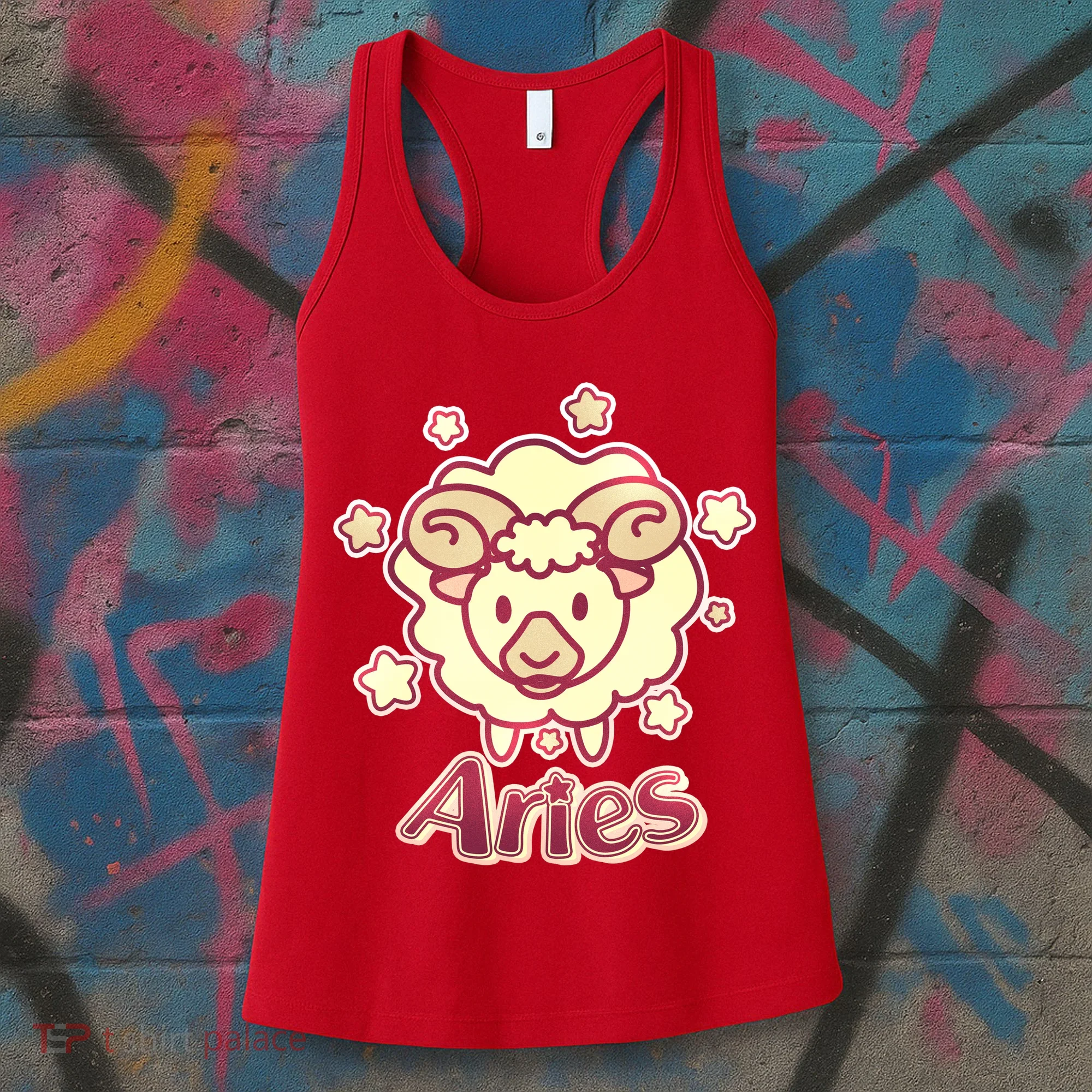 Cute Zodiac Aries Ram Women's Tank Top