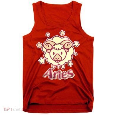 Cute Zodiac Aries Ram Tank Top