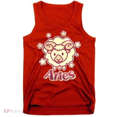 Cute Zodiac Aries Ram Tank Top