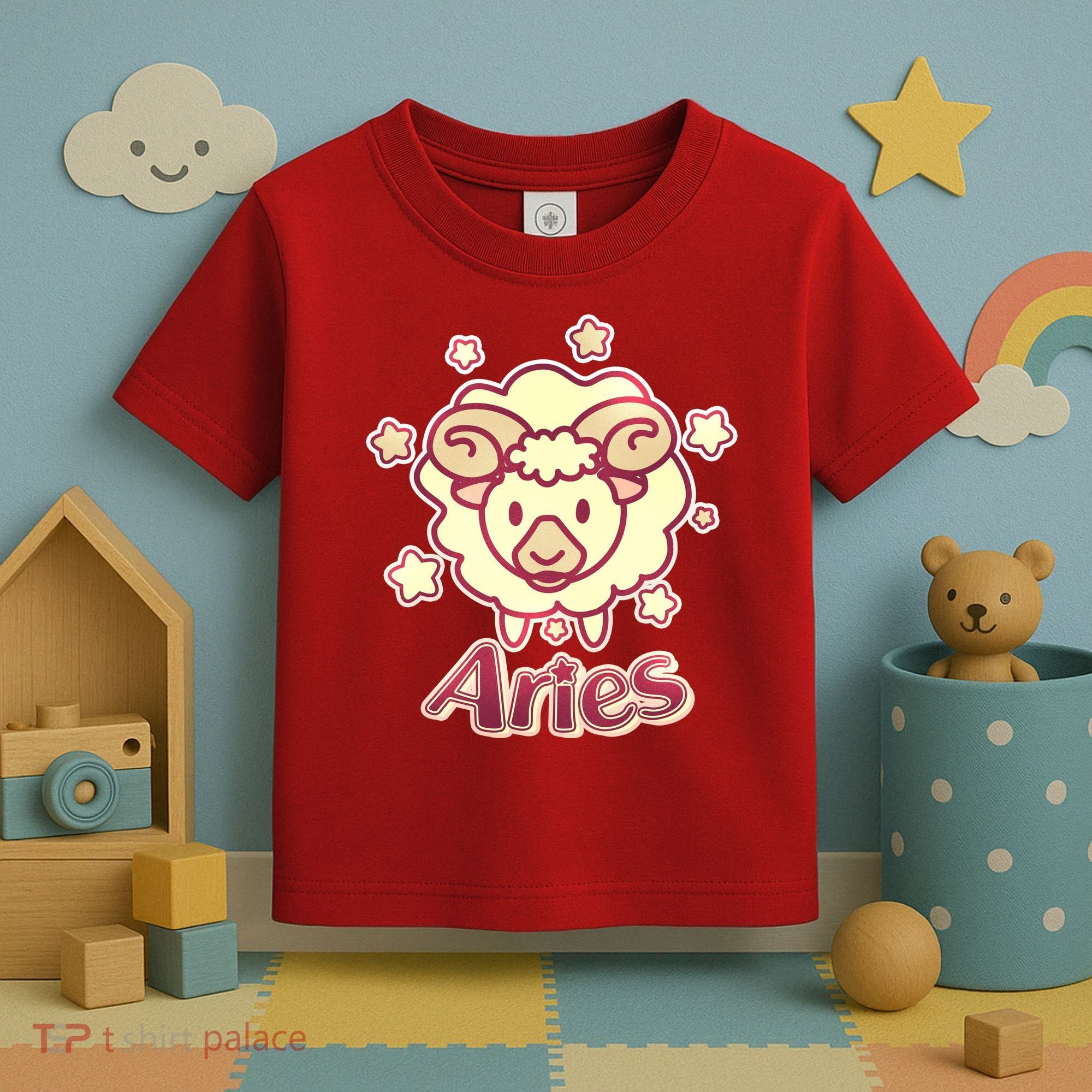 Cute Zodiac Aries Ram Toddler T-Shirt