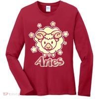 Cute Zodiac Aries Ram Women's Long Sleeve Shirt thumb 0